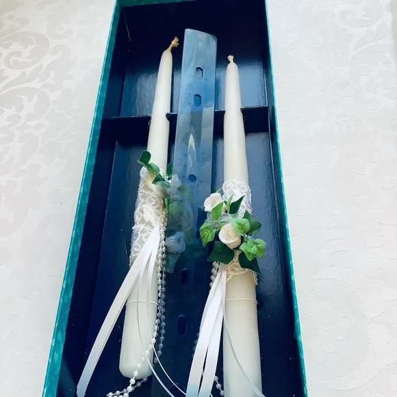 Wedding Star Elite Bridal Collection Taper Candles and Rose Bouquet - Picture 6 of 11